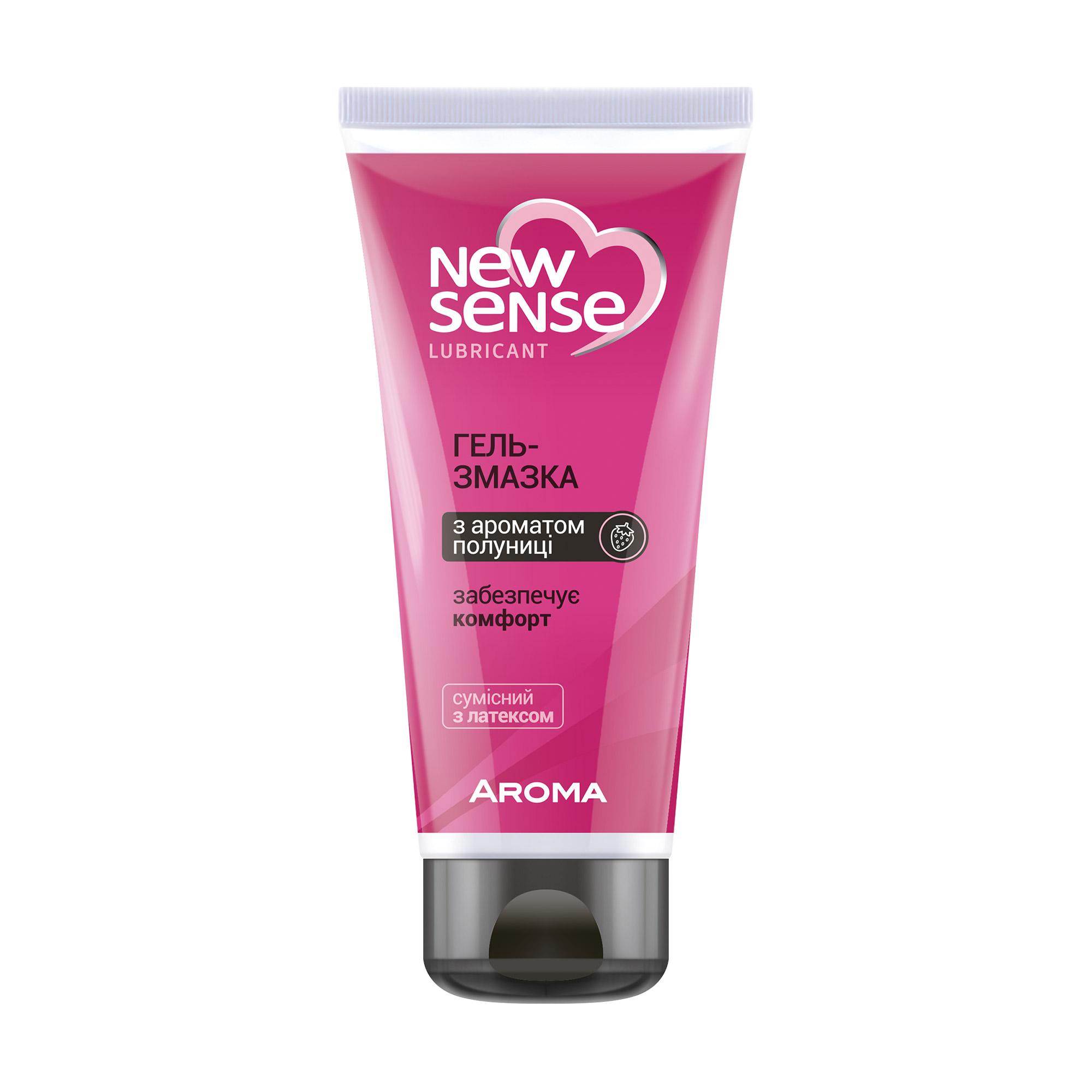 Інтимний гель-змазка New Sence Lubricant з ароматом полуниці (лубрикант), 100 мл